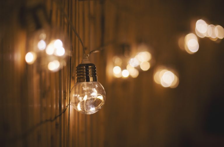 Warm terrace lighting