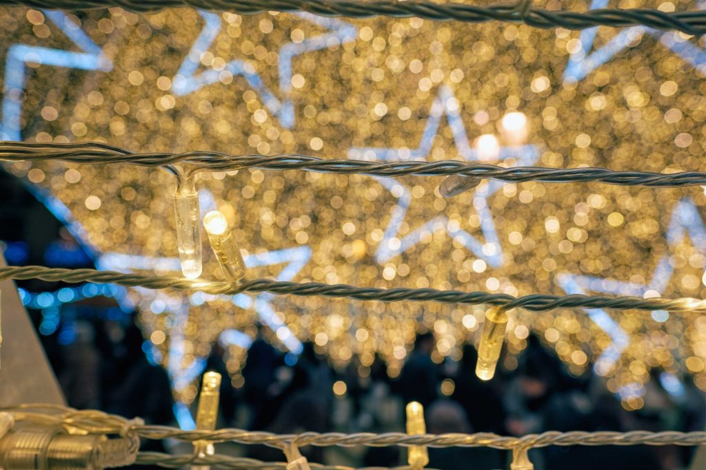 festive string lights
