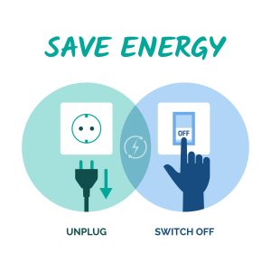 unplug, turn off sign